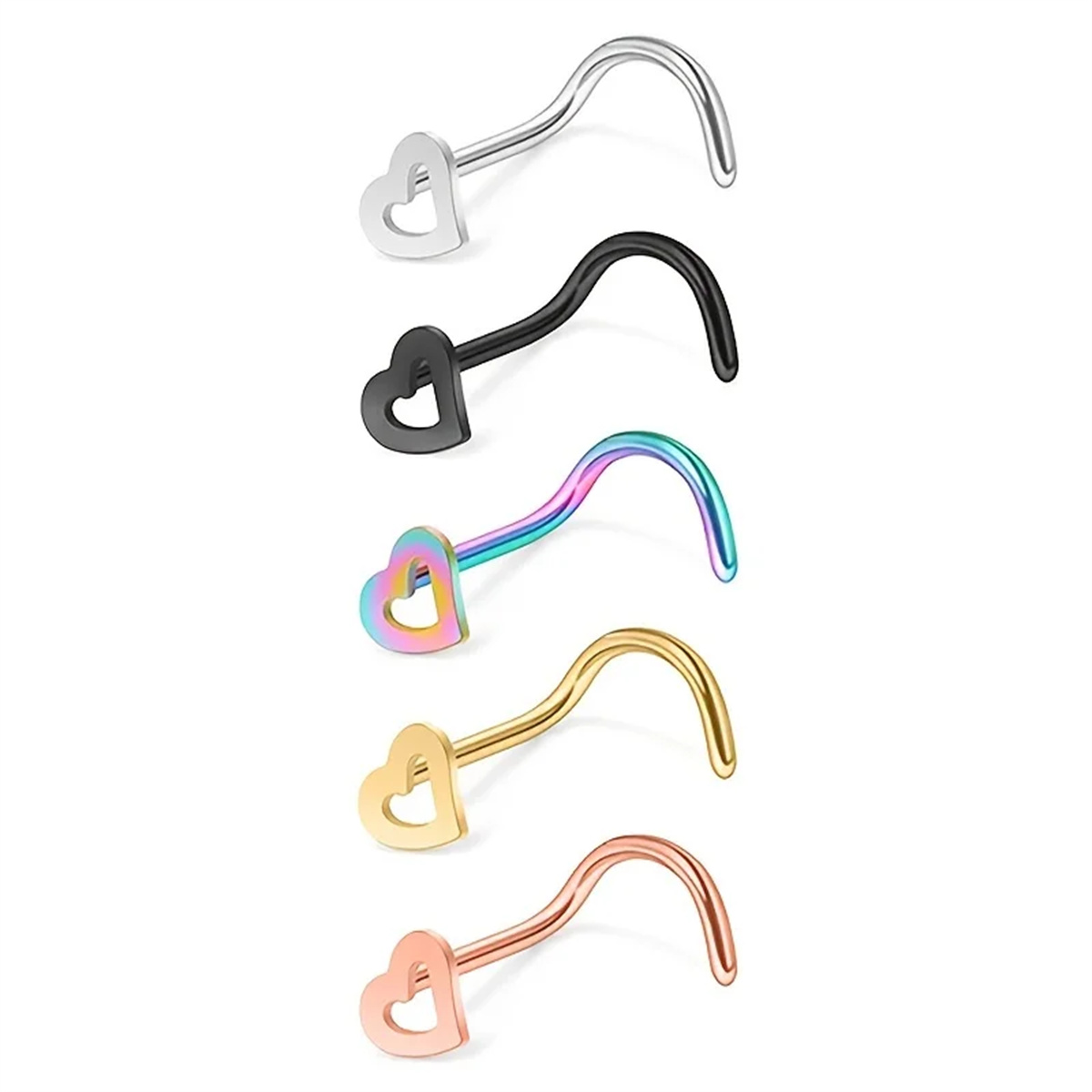 5pcs Fashion Hollow Heart Stai - Body Jewelry Changing Kit review and price