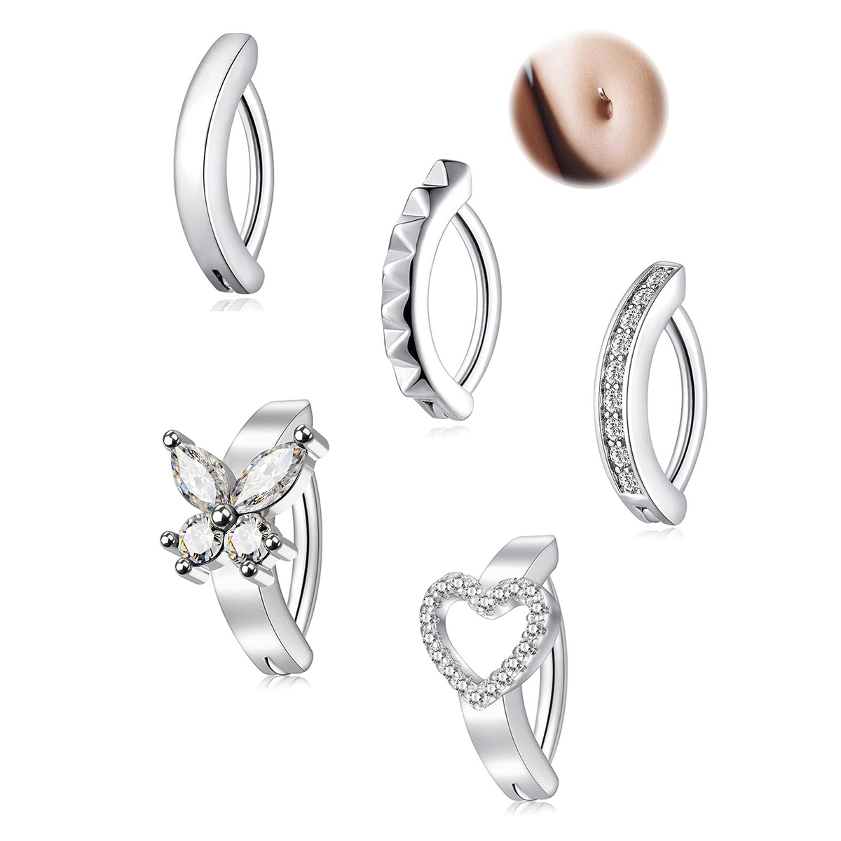 316L Stainless Steel Belly But - Body Jewelry Belly Button Rings review and price