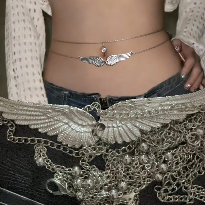 Double Layer Wings Angel Waist - Body Jewelry Waist review and price