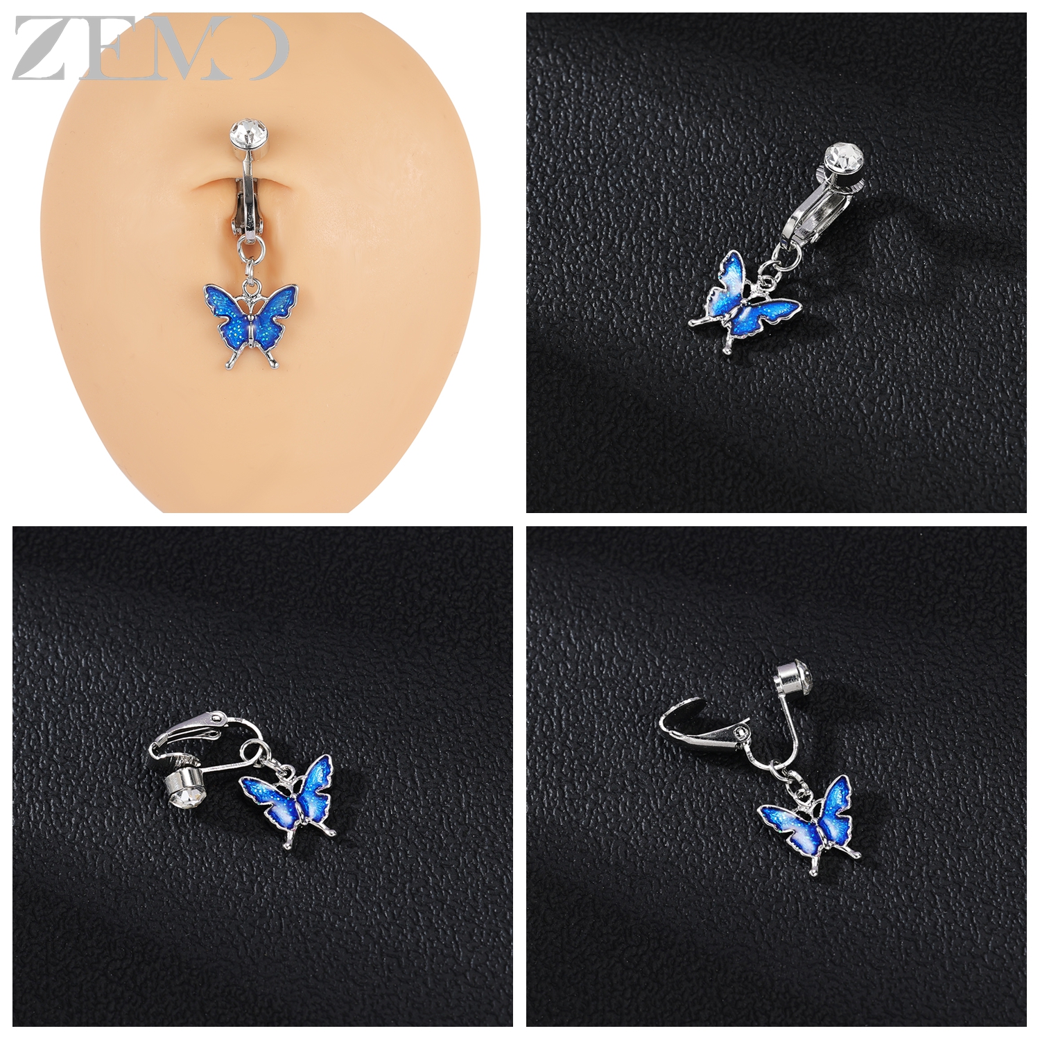 ZEMO 1 PC Stainless Steel Clip - Body Jewelry Belly Button Rings review and price