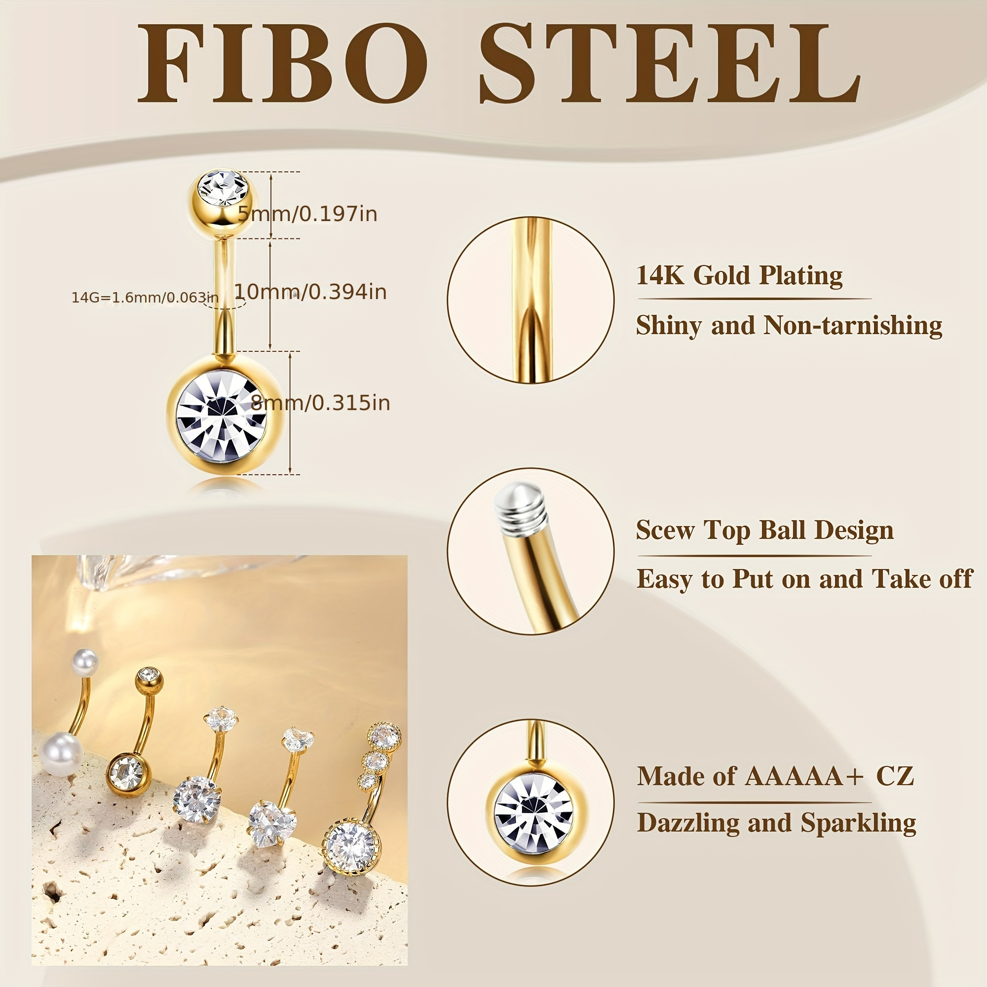 Elegant 14G Stainless Steel Be - Body Jewelry Changing Kit review and price