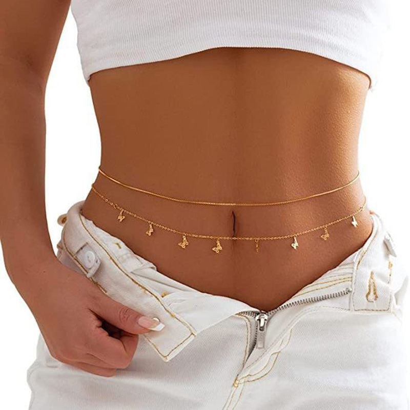 Fashion Simple Double Layer Be - Body Jewelry Beach review and price