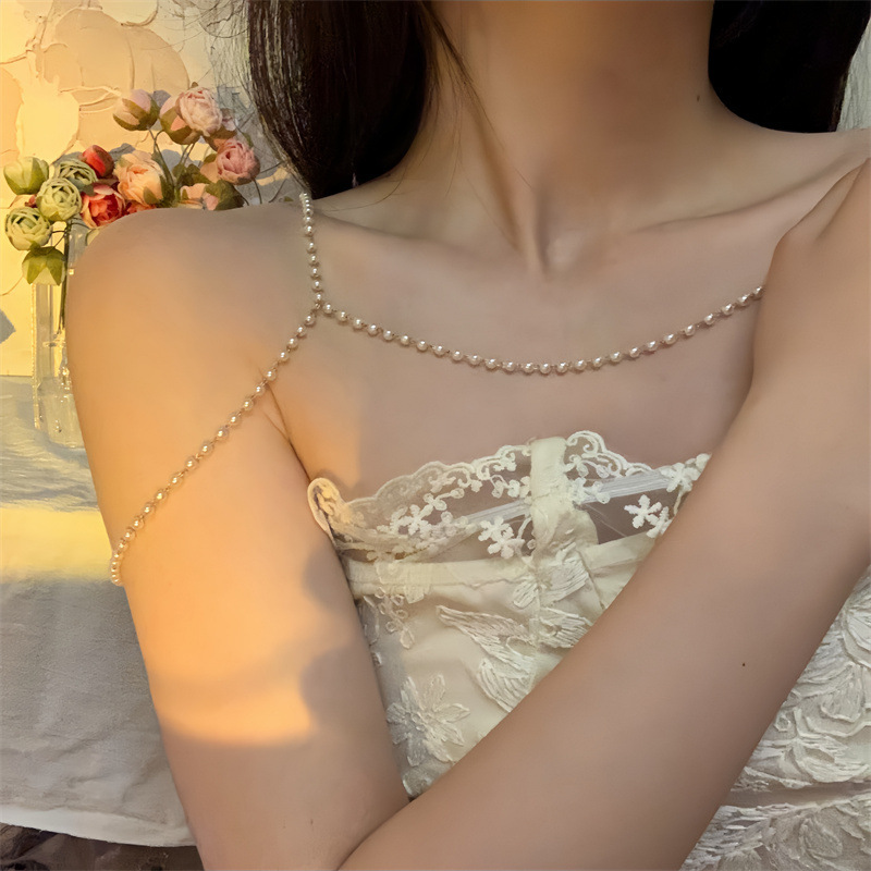 Boho Pearl Bridal Shoulder Nec - Body Jewelry Necklace review and price