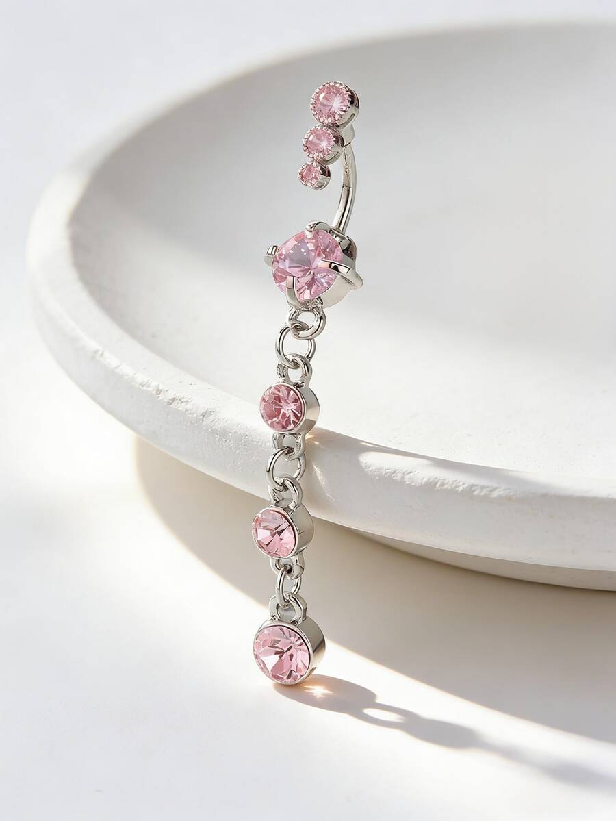 Cubic Zirconia Decorative Nave - Body Jewelry Belly Button Rings review and price