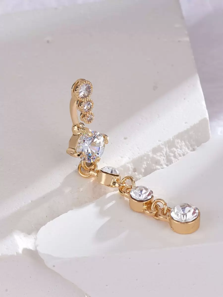 Cubic Zirconia Decorative Nave - Body Jewelry Belly Button Rings review and price