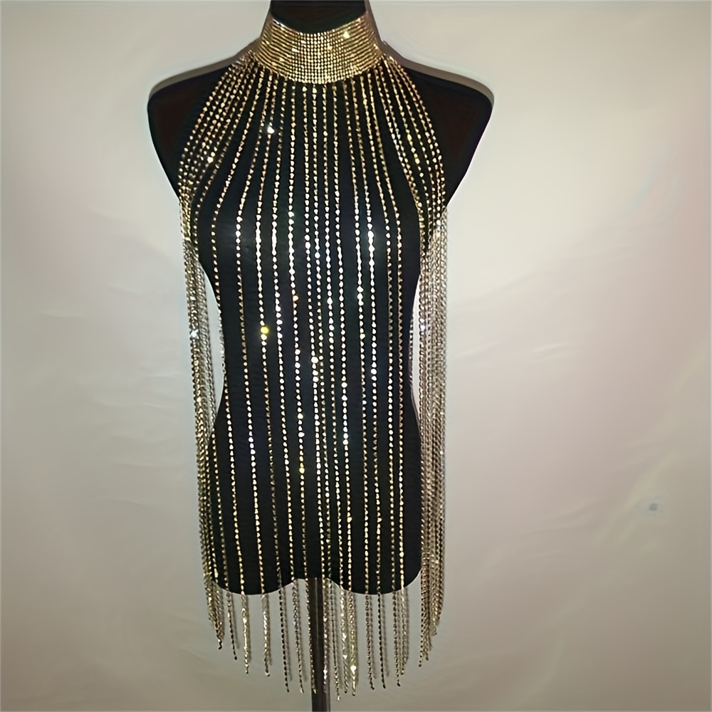 Sexy Rhinestone Bra Body Chain - Body Jewelry Necklace review and price