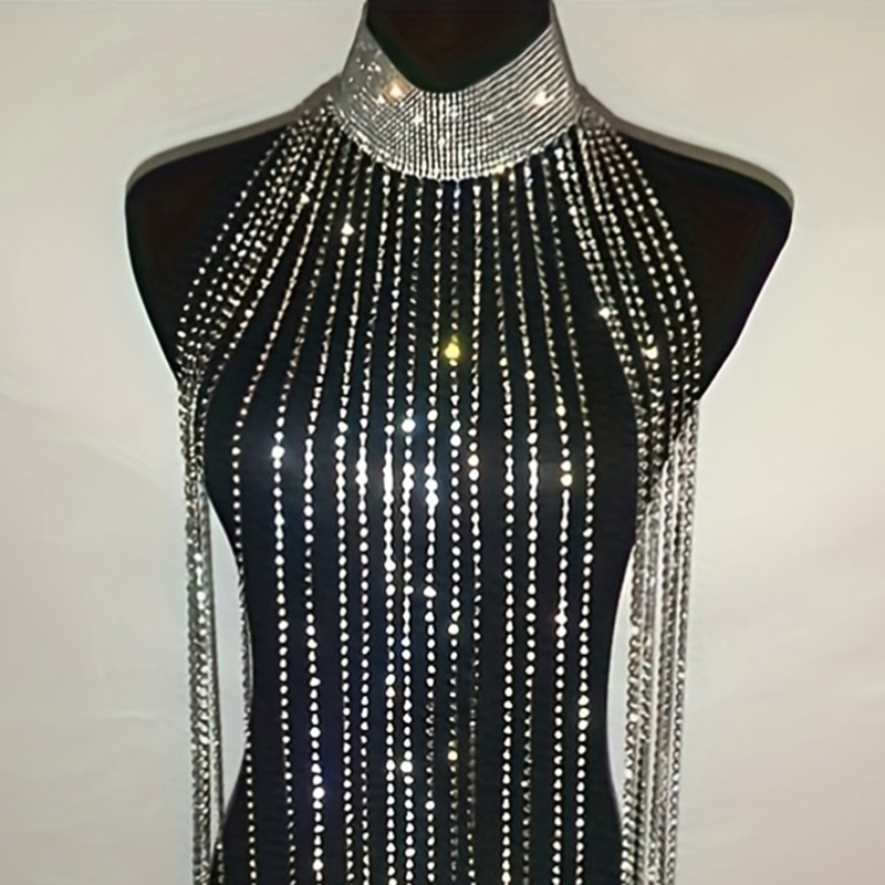 Sexy Rhinestone Bra Body Chain - Body Jewelry Necklace review and price
